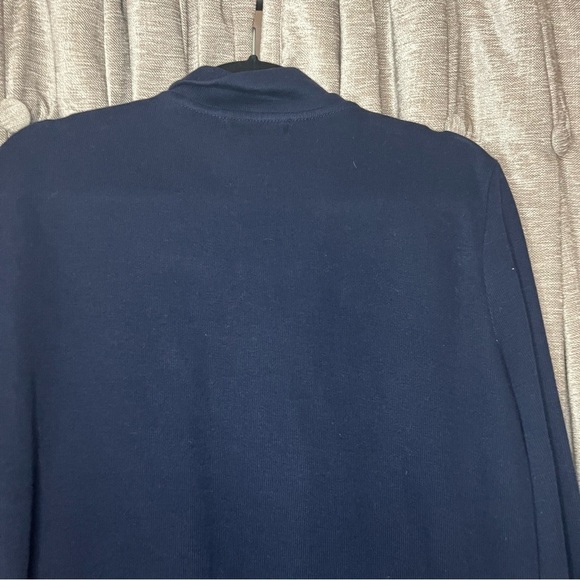 Lauren Ralph Lauren Blue Knit Collared Quarter Button Up Shirt Size Extra Large - Picture 11 of 13